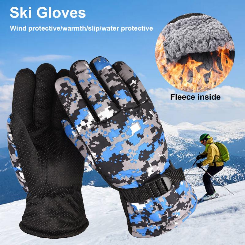 Skihandschuhe für den Winter, warm, wasserdicht und atmungsaktiv, Schneehandschuhe, Motorradhandschuhe für kaltes Wetter, für Herren, Damen, Damen und Kinder