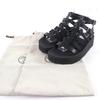 Pristine HERMES Sandals Jupiter Gladiator black Women 37 Used