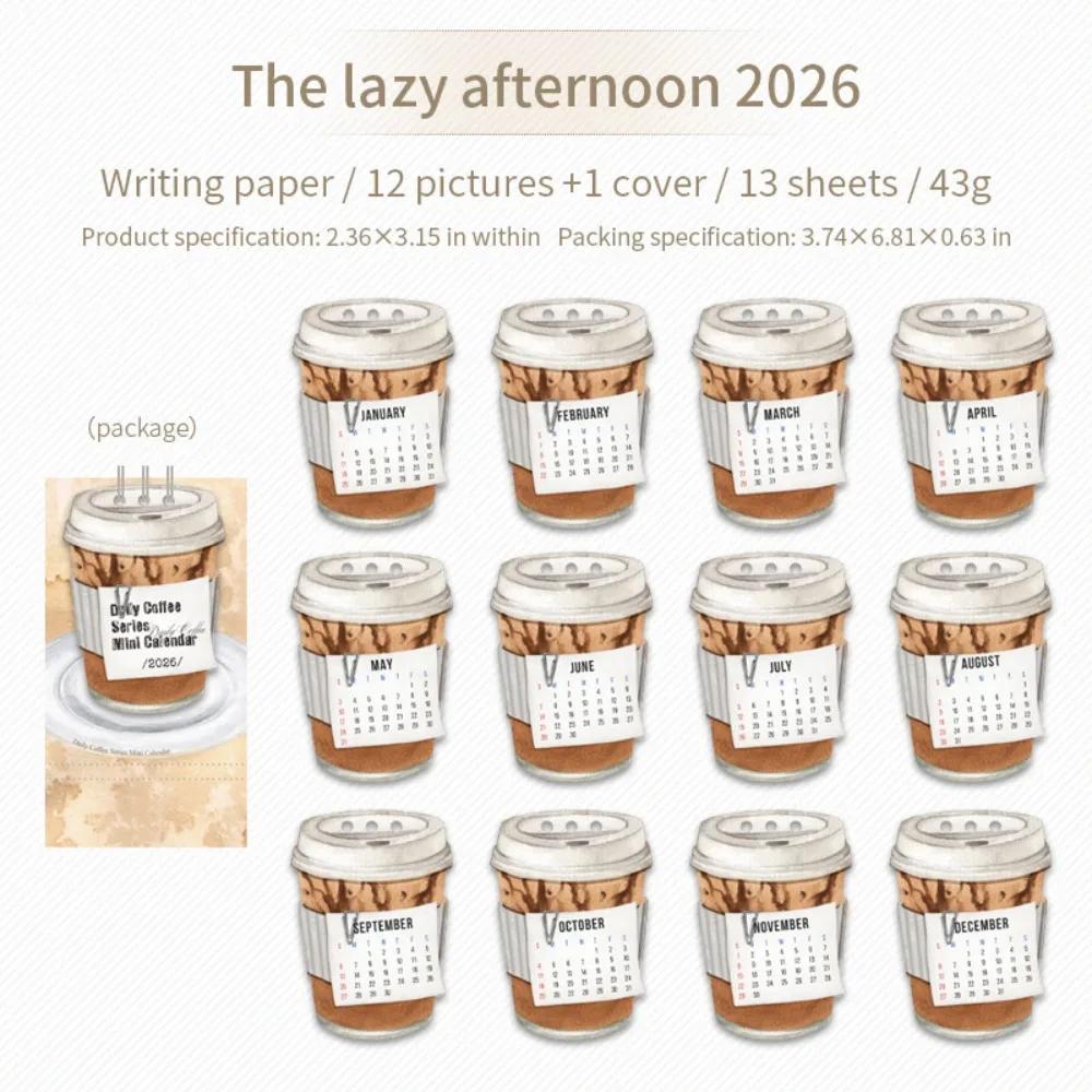 Functional Accessory Small Size 2026 Desk Calendar Schedule Mark Portable Desk Calendar Aesthetic Design Daily Planner School