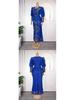 Plus Size Rhinestone Beaded V-neck Evening Dress for Women