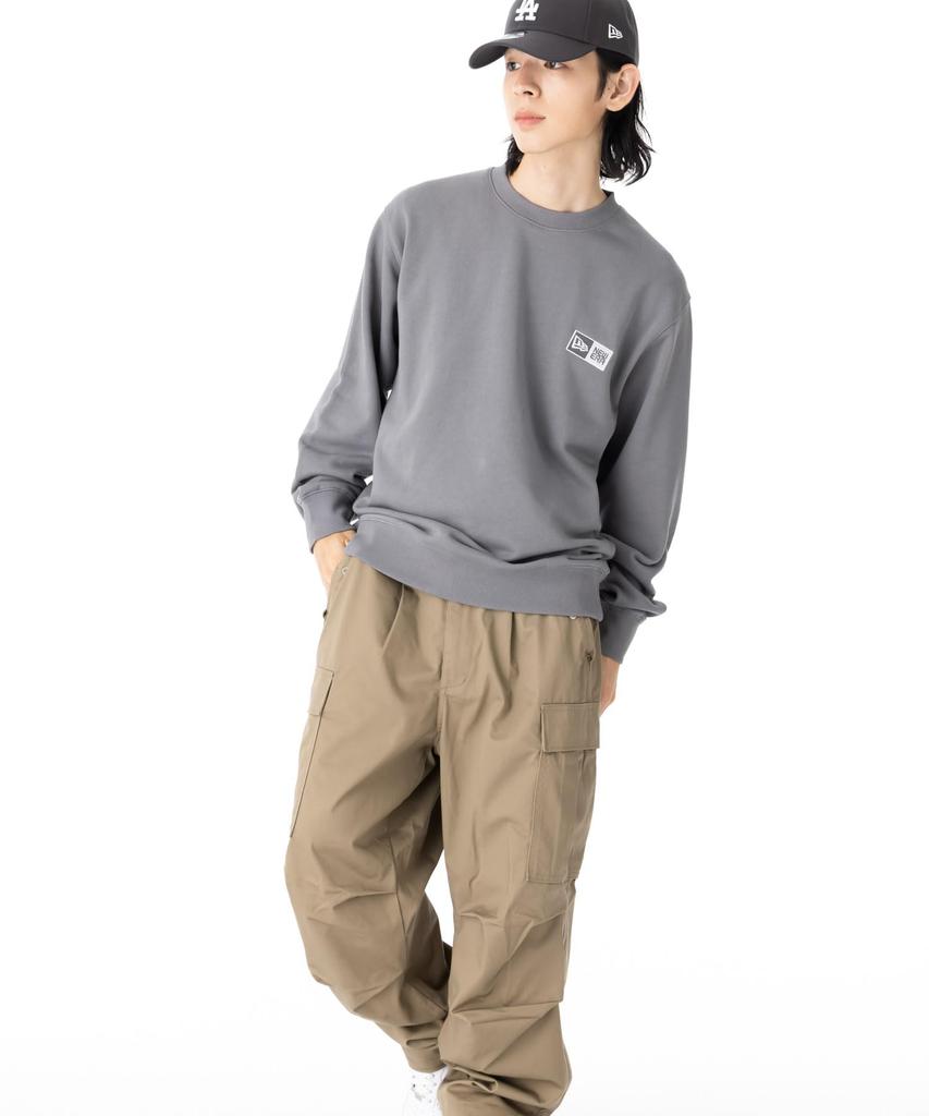 NEW ERA Sweatshirt Crew Neck Box Logo Embroidery Misty Morning XXL
