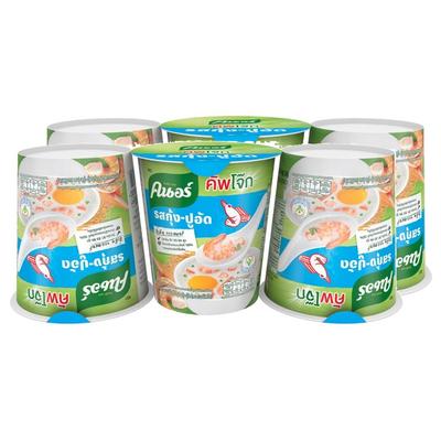 Knorr Cup Instant 100 % Jasminreisbrei (Reisbrei) mit Shirmp & Surimi (Krabbenstäbchen) 32 g. x 6 Stk