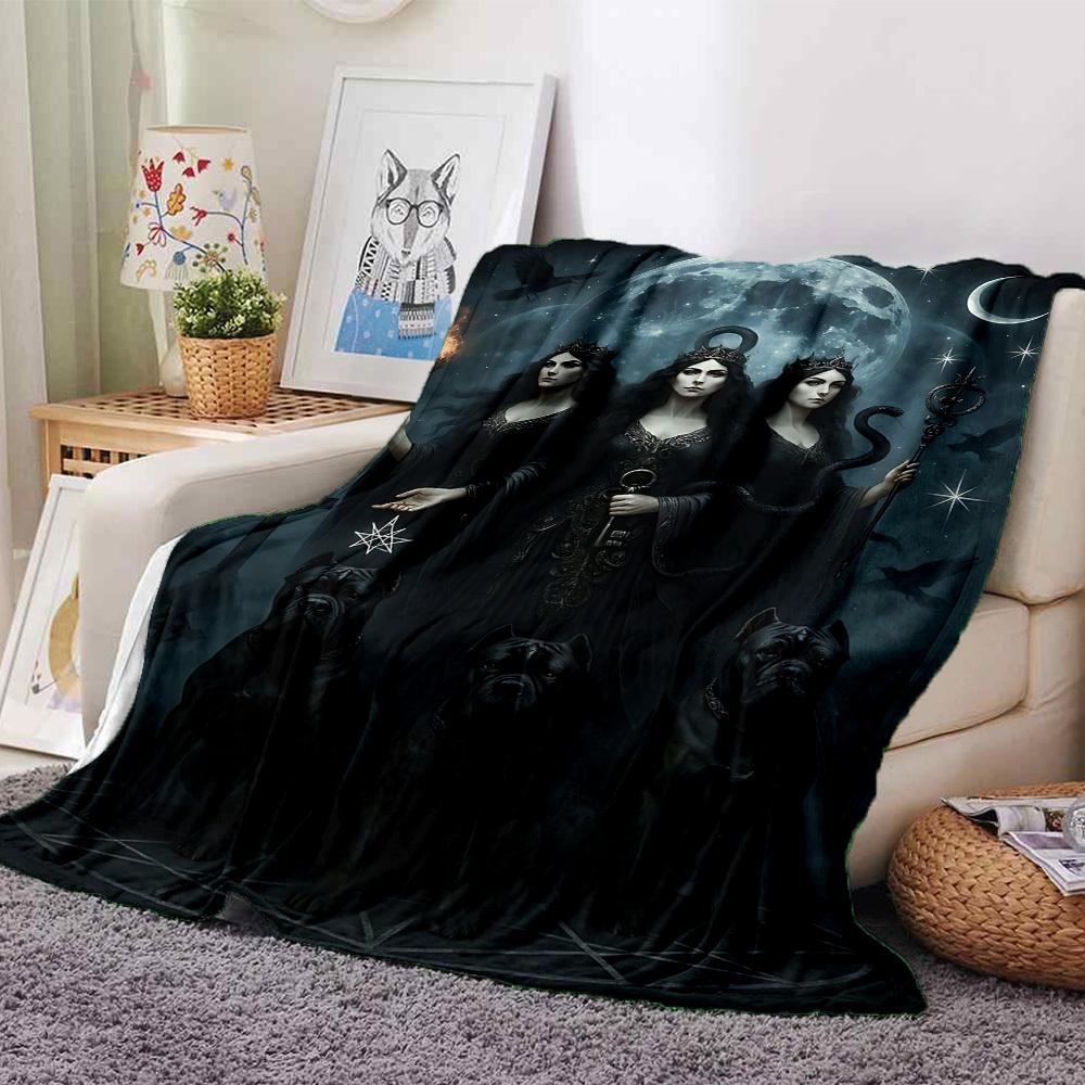 

1pc Witches Moon Soft Warm Throw Blanket Nap Blanket For Couch Sofa Office Bed Camping Travel,Comfortable, Warm1023 80cmx120cm(31inx47in)