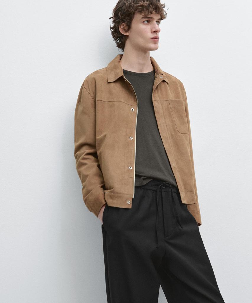 Masimodutti Relaxed Fit Wool Pants