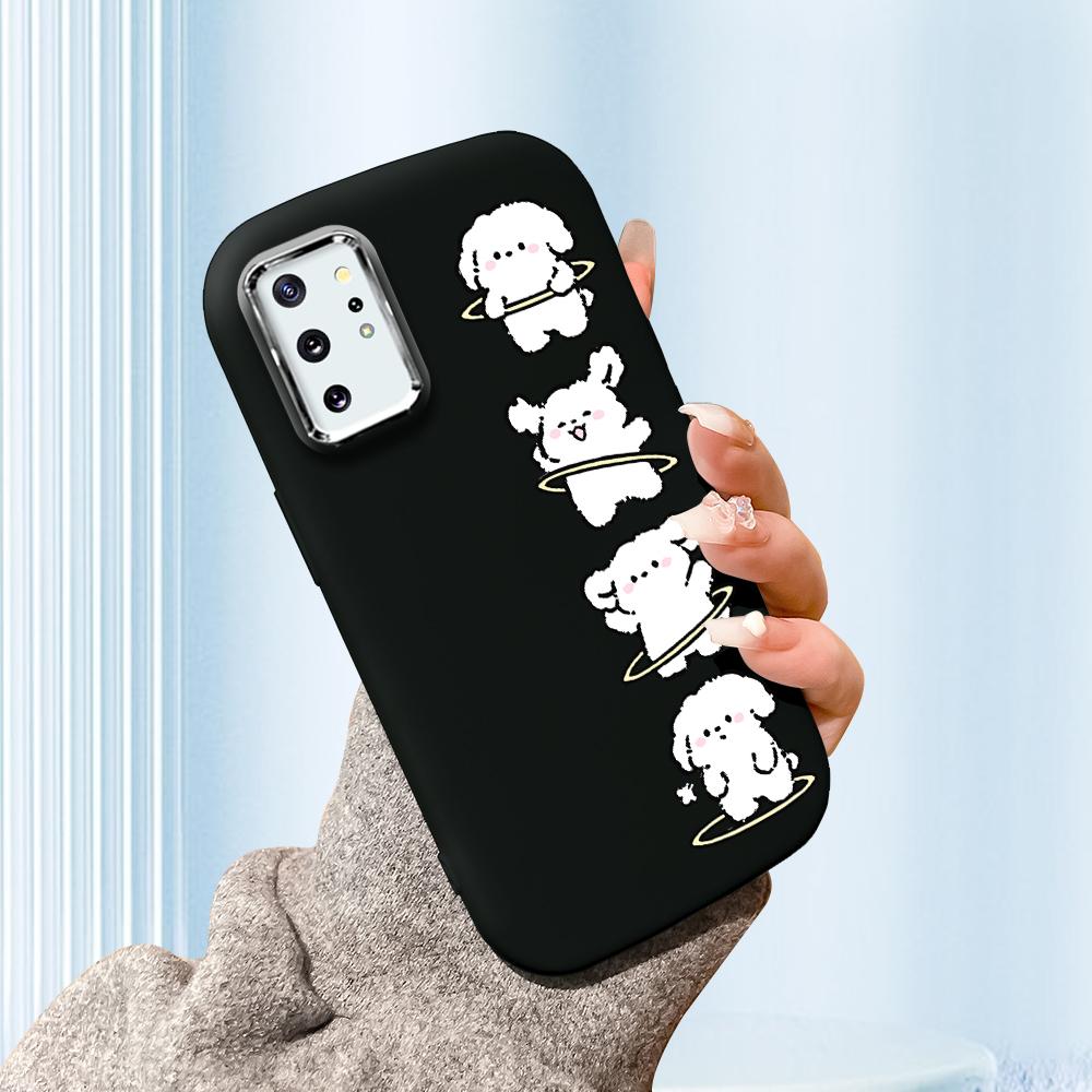 

Сплошной цвет с серебряным краем линзы, жирный корпус, Мягкий ТПУ, жидкий силиконовый чехол, противоударный чехол для телефона для Xiaomi Redmi Samsung Redmi Note 10 5G чёрный