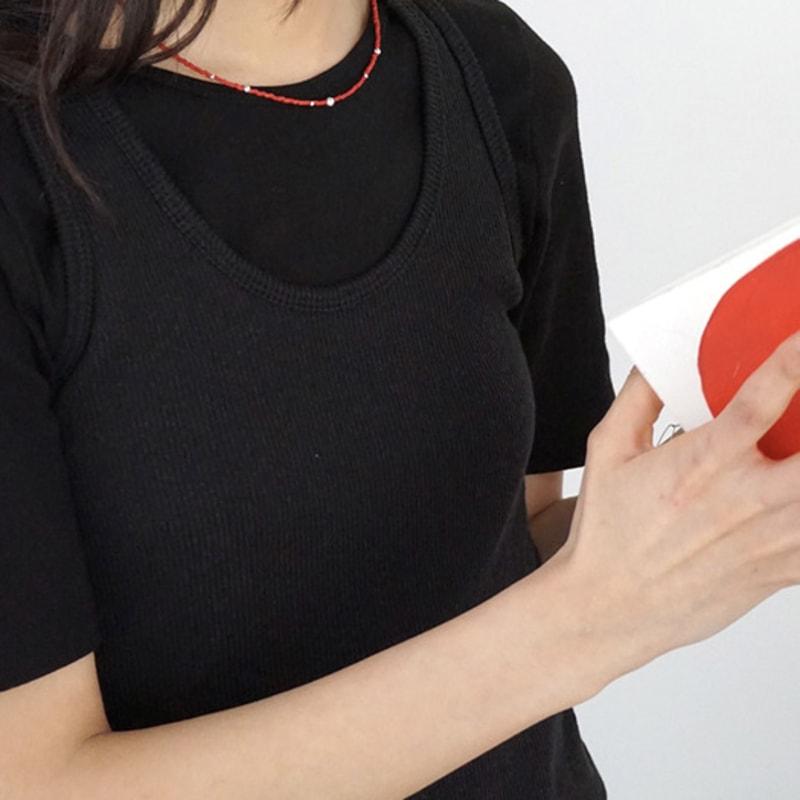 SORA red mix necklace