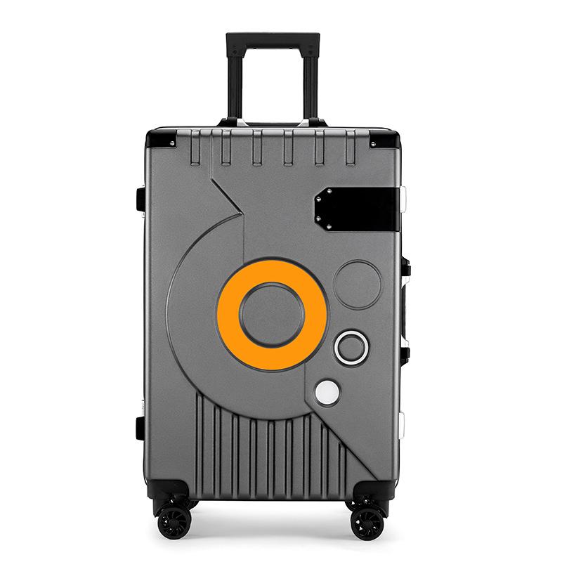 Large Capacity 20''/24'' Aluminum Frame Suitcase with Universal Wheels & Drop-Resistance