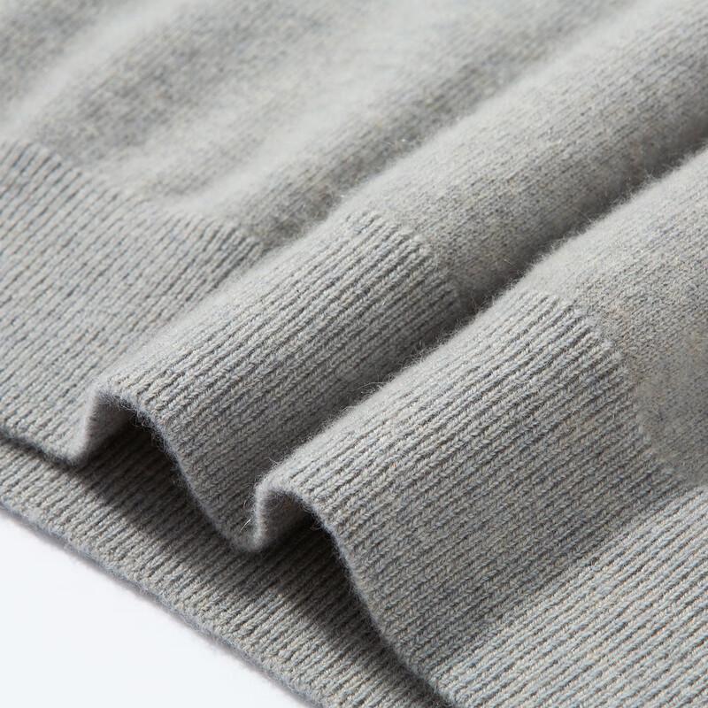 LUOZI Men's Stand Collar Half-Zip Cashmere Sweater