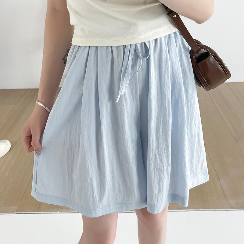 Ice Silk Yamamoto Shorts Women's Summer Thin New High Waist Outside Casual Wide Leg Pants Sports