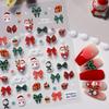 5D Embossed Snowman & Christmas Tree Nail Art Stickers - Style AA