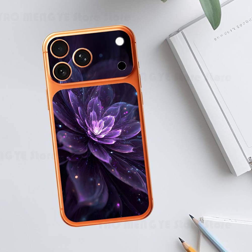 

Transparent Beautiful Flowers For Iphone 17 Pro ProMax Back Protective Decorative Sticker Back Cover iPhone17pro