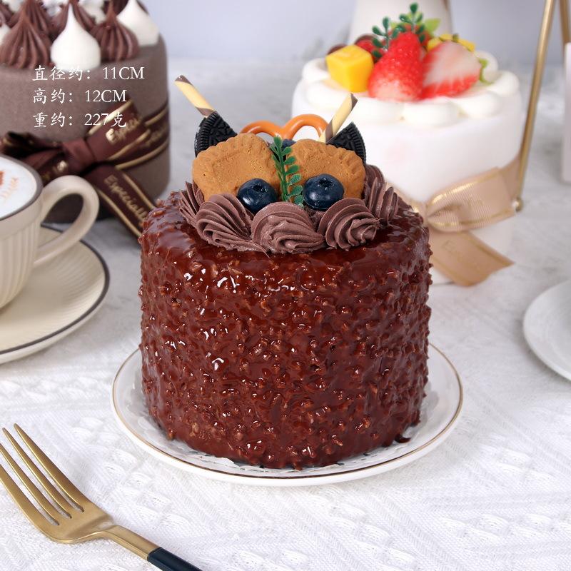 4-Zoll Simulations-Geburtstagskuchenmodell, Künstlicher Frucht-Sahnetorten-Fotografie-Requisite, Geburtstags-/Hochzeitsparty-Dessert-Schmuck, Heimdekoration
