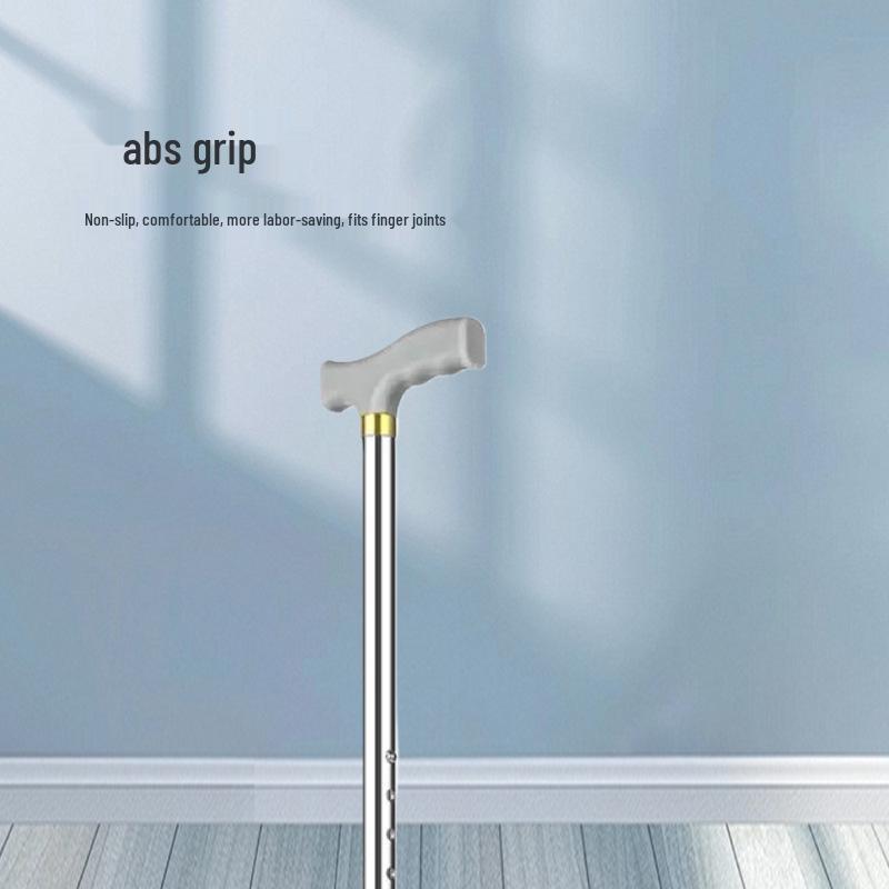 Non-slip Four-Legged Telescopic Walking Stick for Elderly and Disabled - Thickened Aluminum Alloy