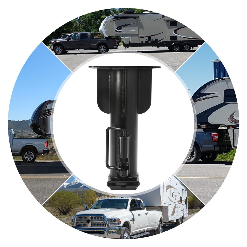 17" Adjustable Fifth (5th) Wheel For Camper RV Adapter Hitch To Gooseneck