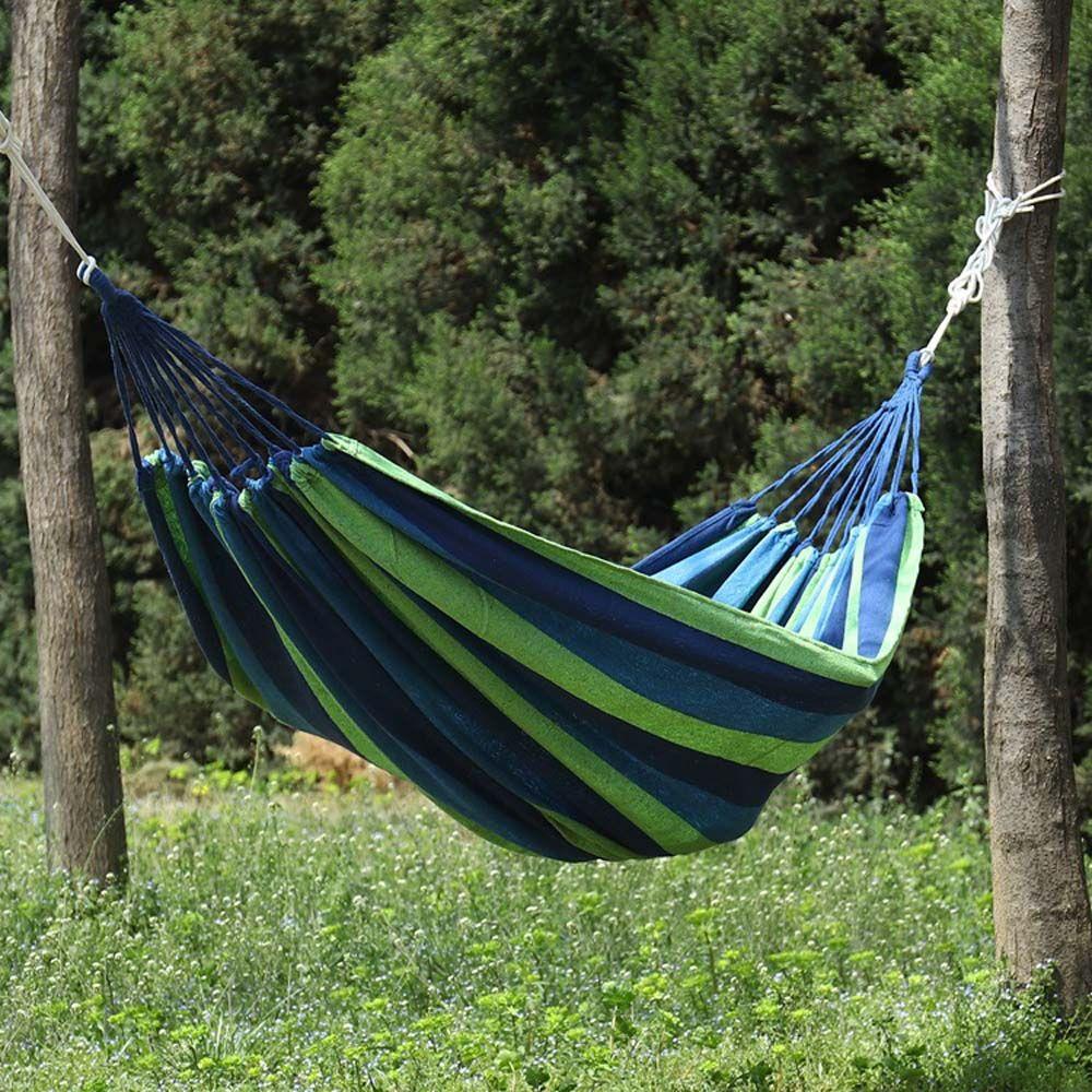 Outdoors Camping Swing Canvas Sleeping Hammock Outdoor Hammock Single Hanging Bed Camping Hammock