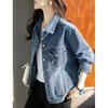 Retro Cowboy Jackets Western Style Fashion Denim Coats Women Spring Autumn Overcoat Casual Jeans Outerwear Top Ladies