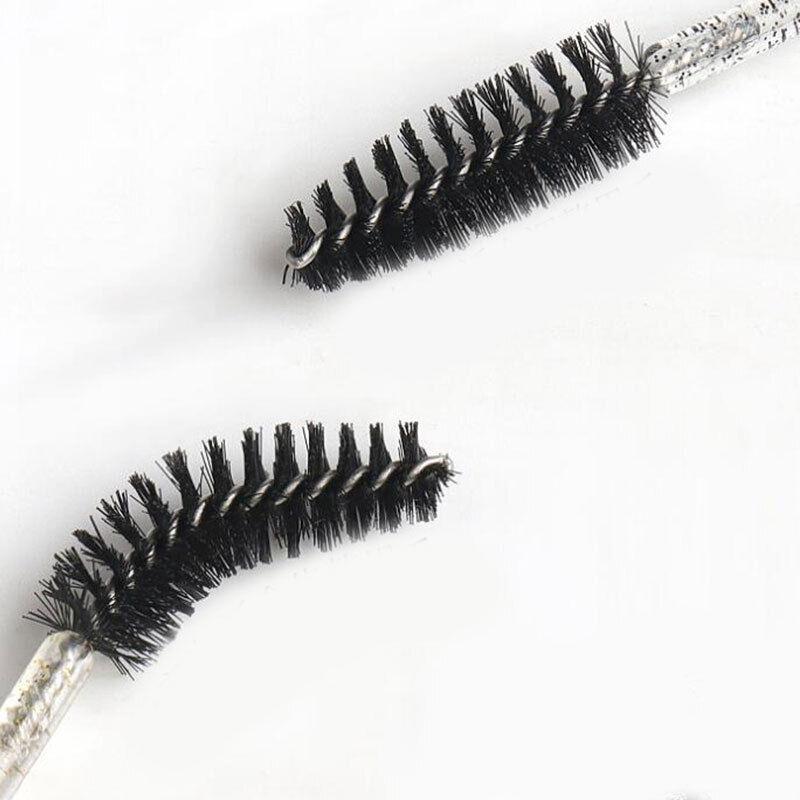 3pcs Eyelash Eyebrow Brush Mascara Wands Diamond Tube Crystal Handle Lash Applicator+