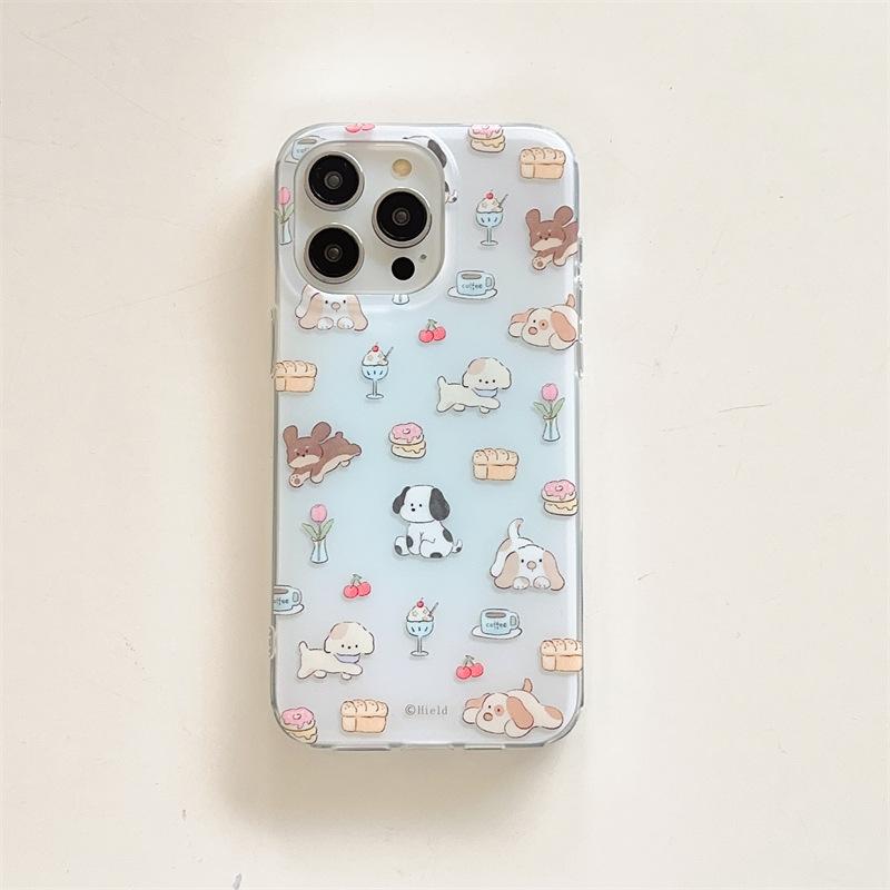 Smudge dessert cat and dog 15 for iPhone14promax Apple 13 matte double-sided mobile phone case 12 cute female