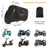 Waterproof Motorcycle Cover Heavy Duty Outdoor Rain 210T Polyester Taffeta Dust Motorbike Accessories For Outside Snow Protector