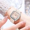 CURREN Elegant Women's Watches Luxury Women's Fashion Quartz Watches Silicone Band Square Dial Watches Ideal Gift for Women
