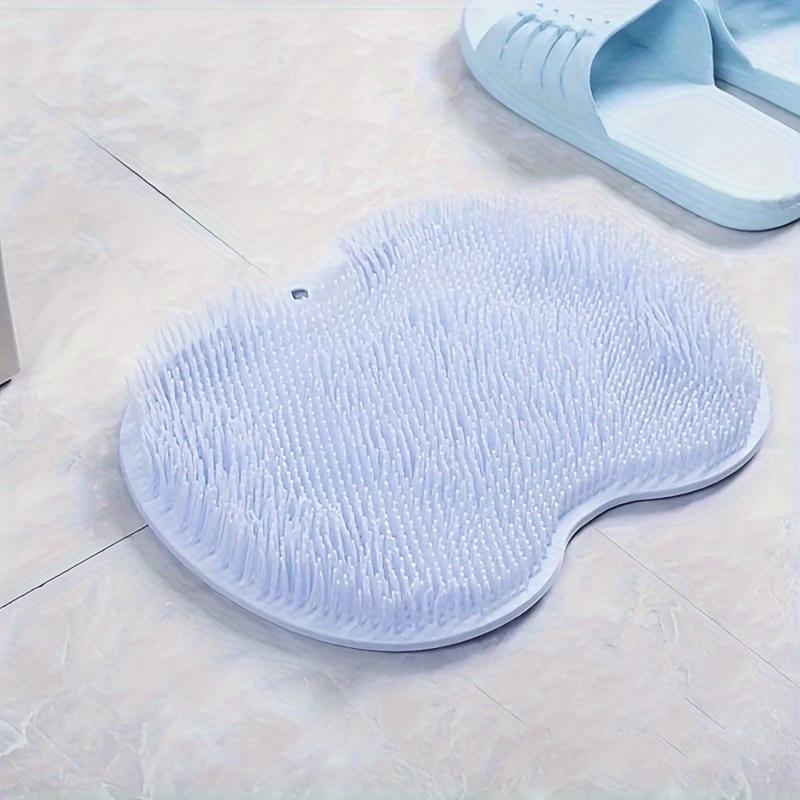 1pc Foot & Back Shower Scrubber, Silicone Bath Massage Pad, Wall Mounted Body Back Scrubber, Silicone Bath Massage Cushion Brush With Non-Slip