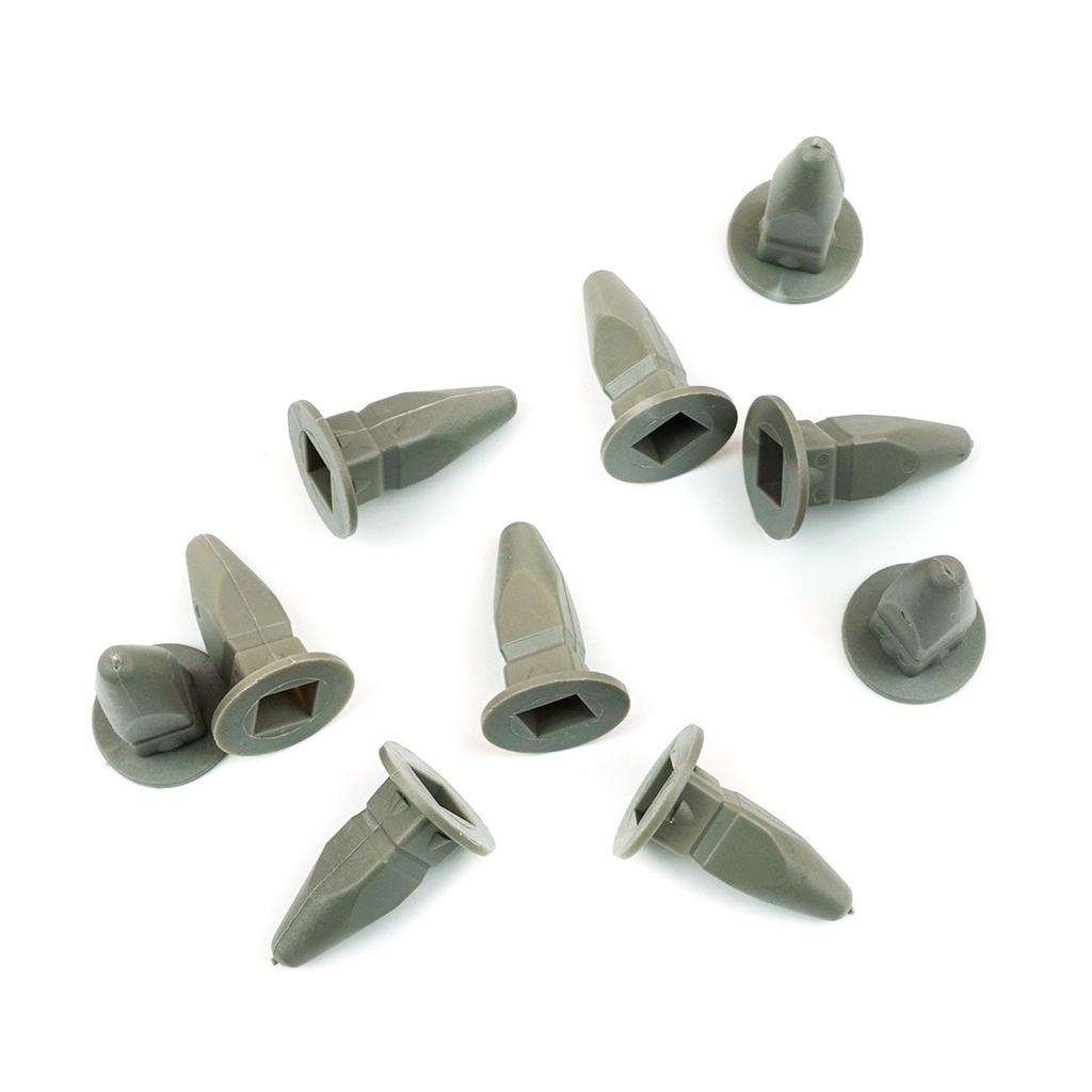 BROSS Auto Parts BCF263 10 Pieces Plate  Clip,Gray, Lock Nut for  VW : 357868143