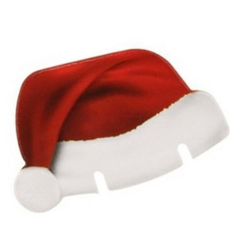 10/set Christmas Santa Hat Wine Glass Cards Table Place Name Card Ornament