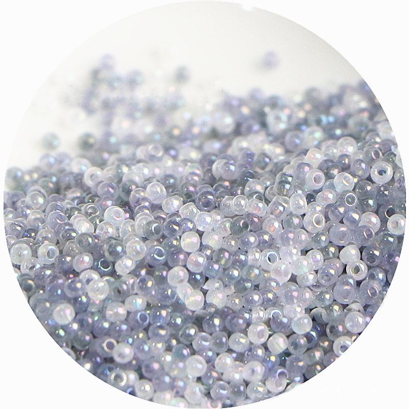 2mm Irisierende Glas-Samenperlen: Cremige Wolke für DIY Schmuck & Armbänder