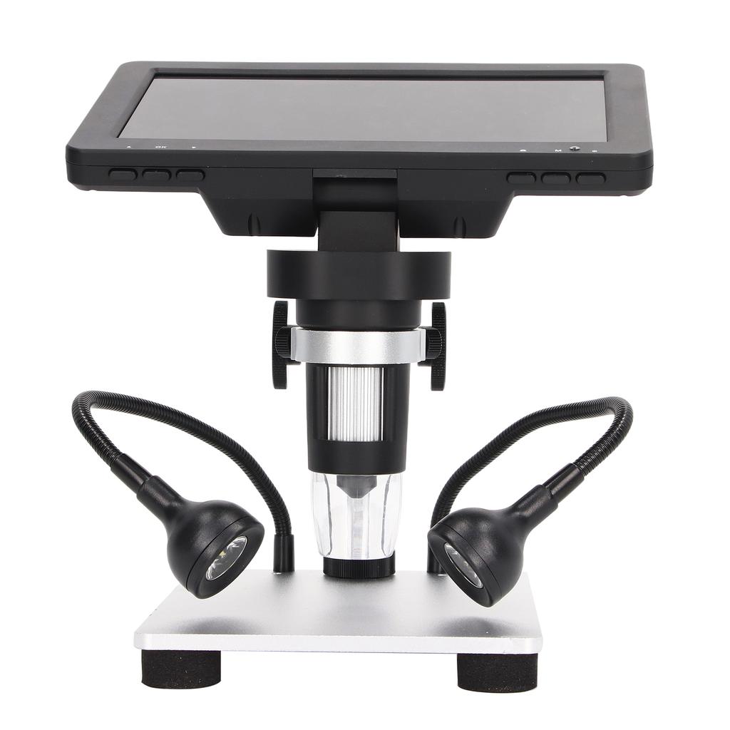 7in LCD Digital Microscope HD 1200X 1080P Video Electronic Repair Microscope with LED Light
