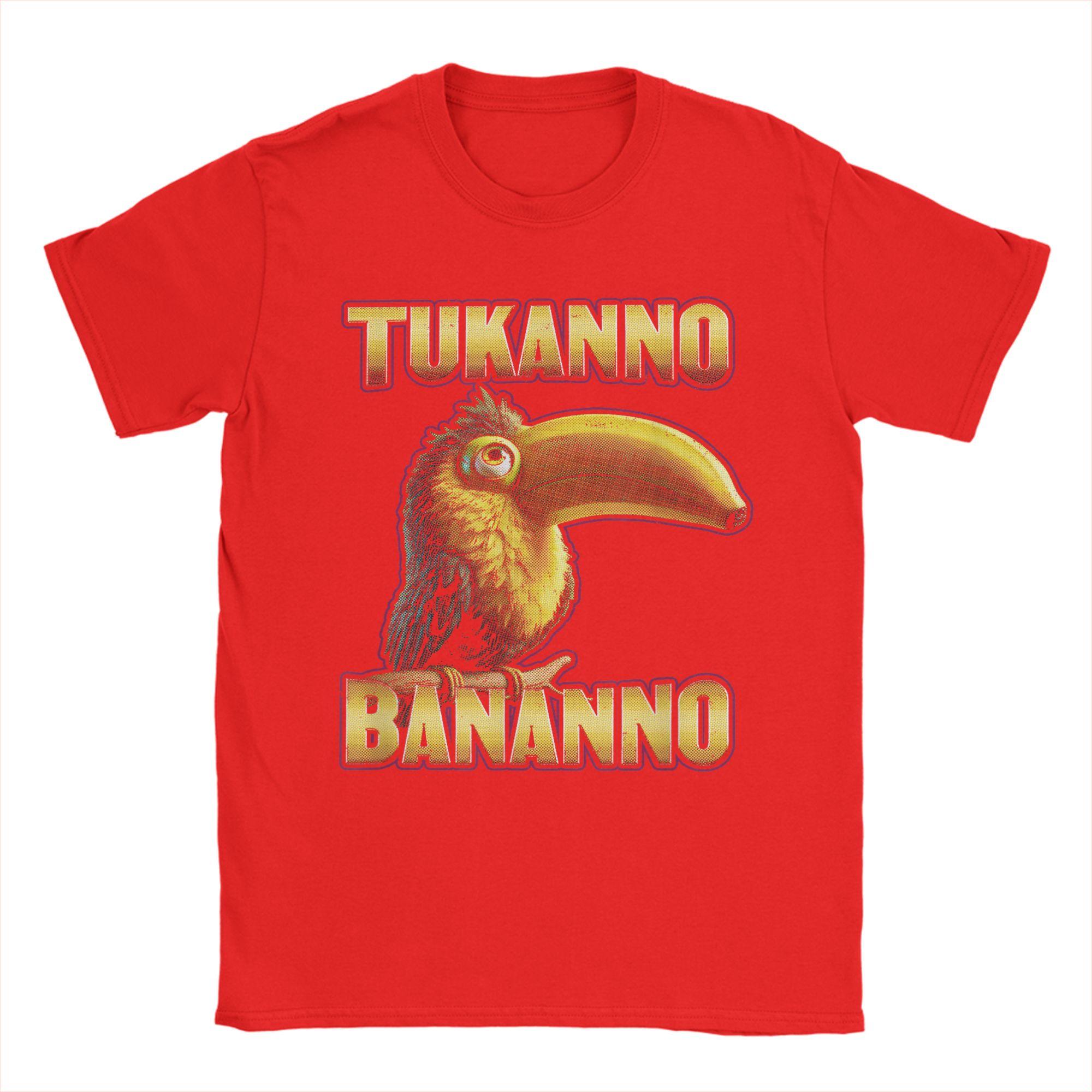 Tukanno Bananno Italian Brainrot T-Shirt Summer For Adult Harajuku Custom Logo Tshirt Short Sleeve Y2K Funny Top Tees S