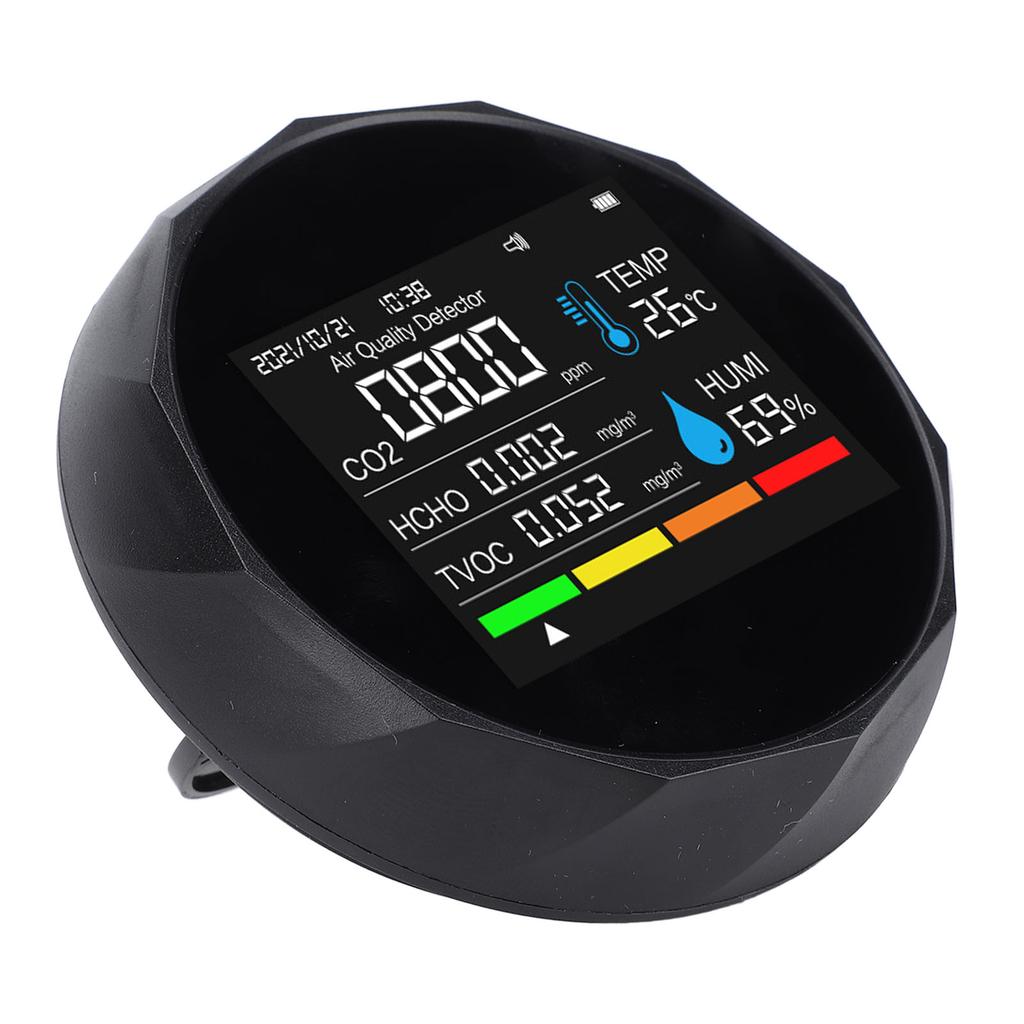 5 in 1 Indoor Air Quality Detector Bluetooth APP Accurate Sensor Magnetic Wall Mount Portable Air