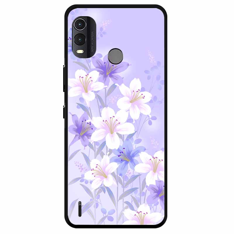 Soft Silicone Cover For Nokia C22 Case 2023 TPU Wolf Lion Painted Black Phone Coque for Nokia C22 C 22 4G Black For NokiaC22