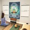Meditation Vertical Tapestry, Yoga Decor Tapestry Wall Hanging For Bedroom, Lotus Tapestries Poster Beach Blanket College Dorm