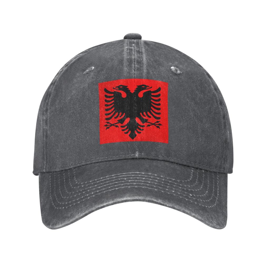 Flag of Albania Baseball Caps Denim Hats Adjustable Casquette Streetwear Baseball Cowboy Hat for Unisex