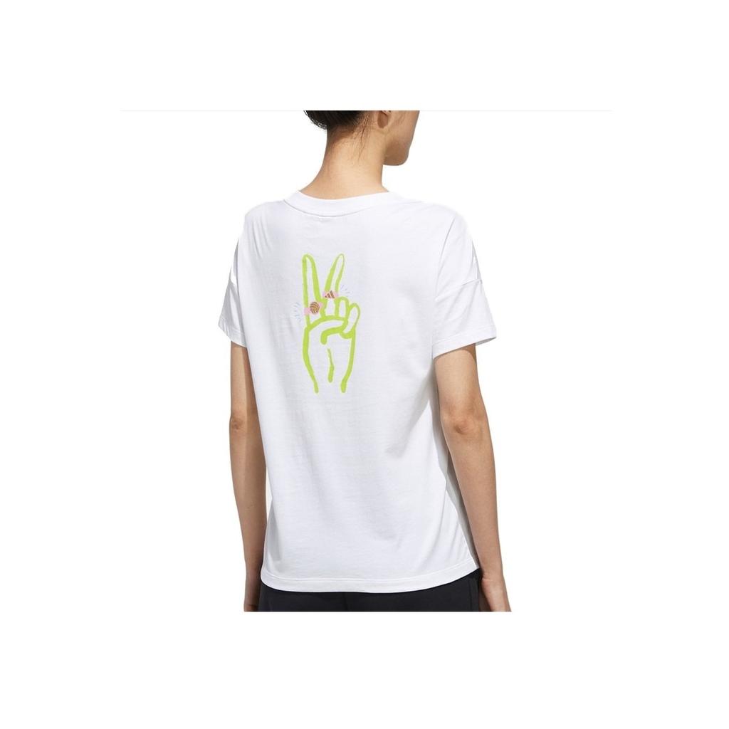 Adidas Urban Gfx T Crew Neck Casual Sports Short Sleeve T-Shirt Women Tops White FT2922