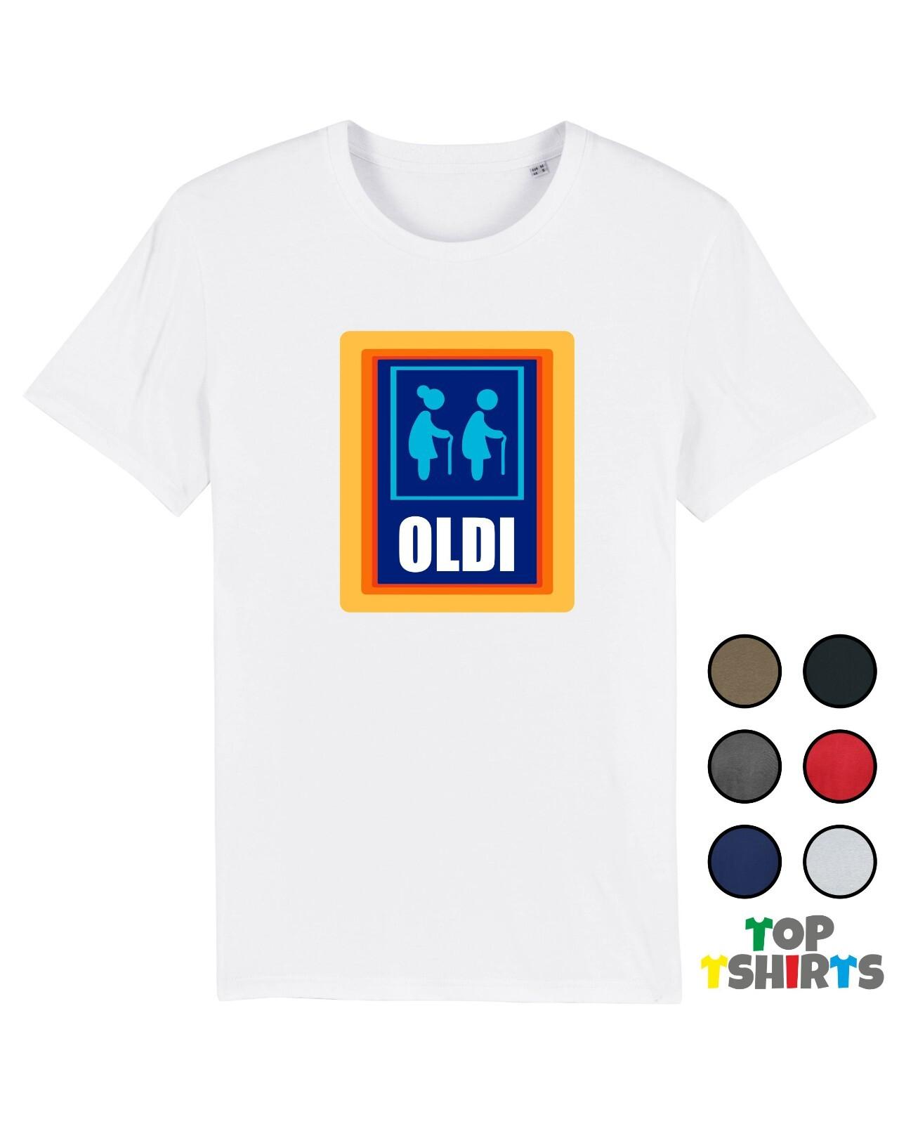 OLDI T-Shirt Mens Womens Tees Top - Funny Novelty Aldi Supermarket OLD Men s Hilarious Tee Top Dads S