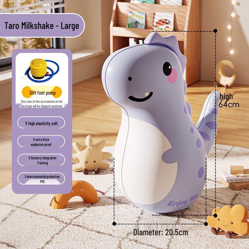 Inflatable Cartoon Animal Kids' Boxing Tumbler for Venting and Stress Relief