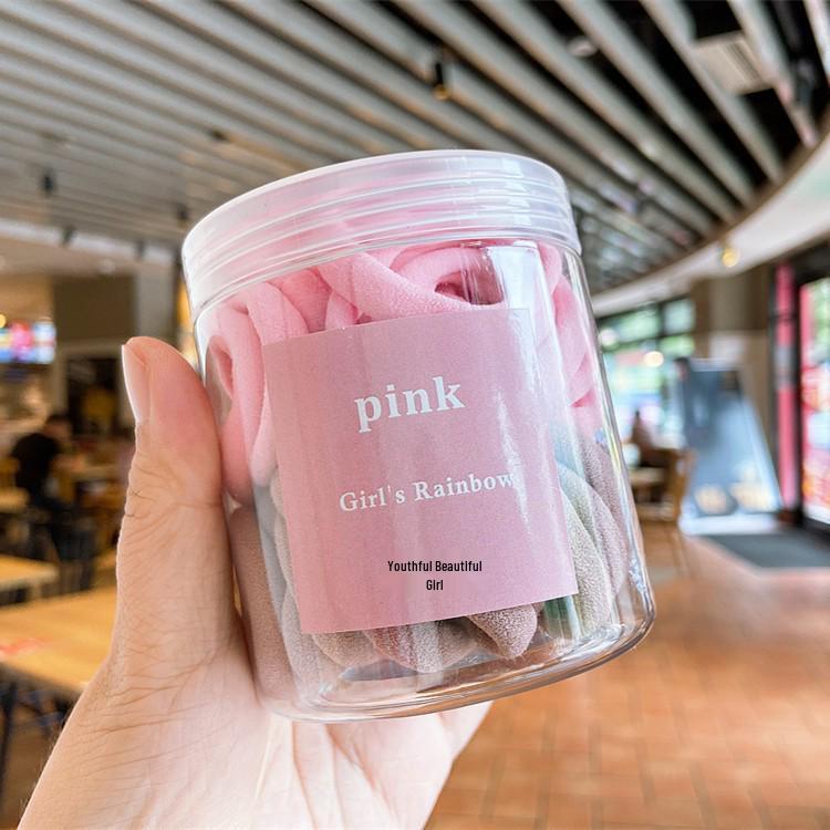 50-Pack Japanese-Style Hair Ties: Simple Rubber Bands & Bun Accessories for Women