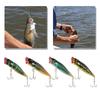 4PCS 9.5cm/12g Topwater Popper Lure with Double Hooks Fishing Lure  Pike Fishing