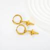 Minimalist Circle Cross Pendant Earrings for Men and Women Trendy Hip-Hop Jewelry Accessories Lightweight Luxury Waterproof Gift