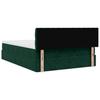 Ottoman Bed with Mattress Dark Green 140x190 Cm Velvet