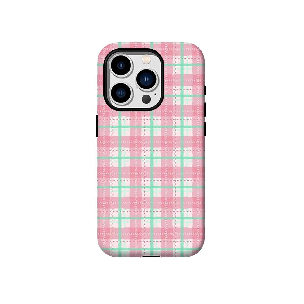 Luxury Clmj Colored dot grid Phone Case for iPhone 17 16 15 14 13 12 11 Air Pro Max Plus Luxury Double-layer Back Cover