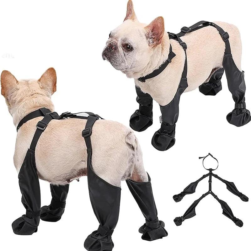 Waterproof Dog Shoes Adjustable Pet Boots for Outdoor Walking Rain Day Paw Protection Soft French Bulldog Booties Dog Show S/M/L