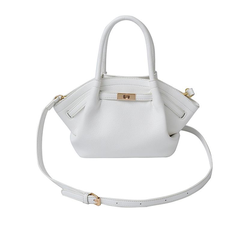 

New niche design portable shoulder messenger tote bag large capacity commuter retro women s bag белый