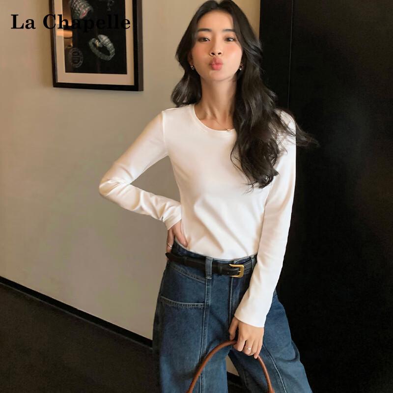 La Chapelle Women s Slim Fit Crew Neck Long Sleeve T-Shirt L