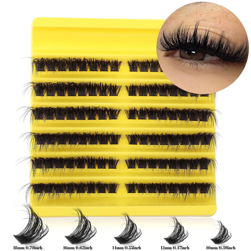 D Song Single Cluster False Eyelash Extension Set, Japanese And Korean Diy Segmented Natural Thick Hair Portable