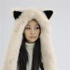 Thicken Warm Scarf Hat Lovely Foxs Ears Women Hat Outdoor Earflap Children Hat for Winter Warmth and Fashionable Look