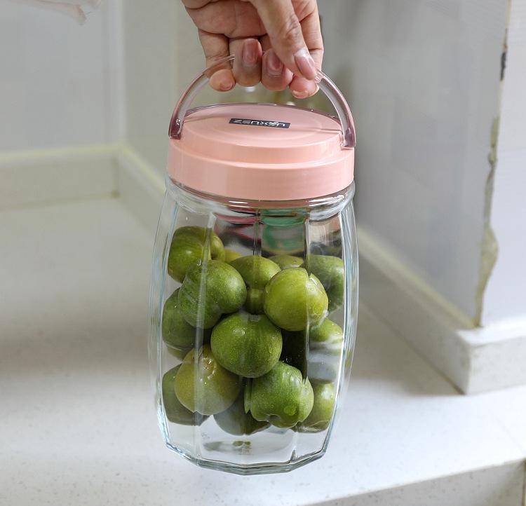 Glas-Einmachglas für Lebensmittel, Trockenfrüchte, Tee, Getreide und Weinbereitung – Kleines Küchenaufbewahrungsglas