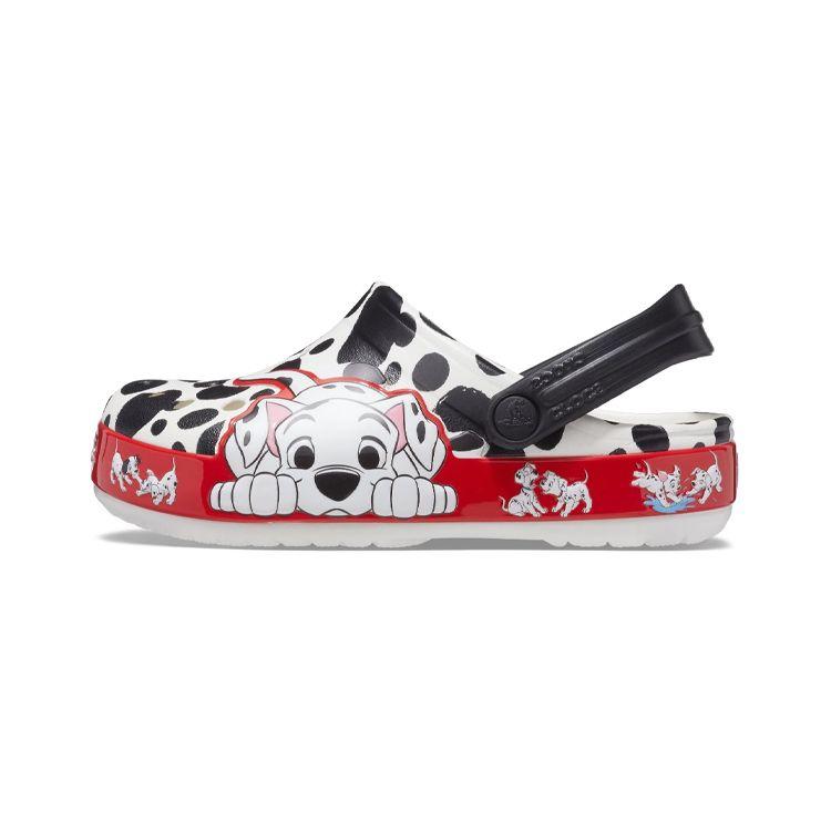 Crocs Fun Lab 101 Dalmatian Outdoor Casual Sandals Kids sandals Black White 207193-100 25-26