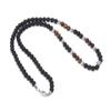 Hot Sale Gift for Men Jewelry Hematite Stone Volcanic rock Bead Necklace Healing Balance